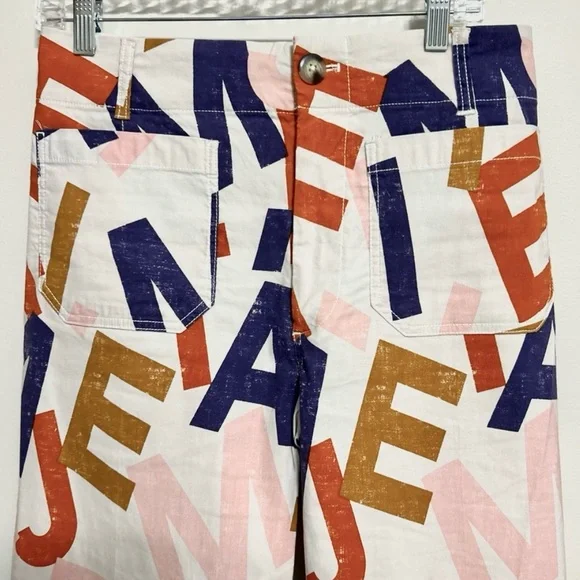 ⭐️Anthro Maeve JE TAIME Pattern Collette Wide Leg Pant sz 30⭐️ - Picture 7 of 8